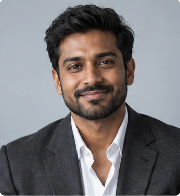 AI professional headshot of a man in a dark blazer